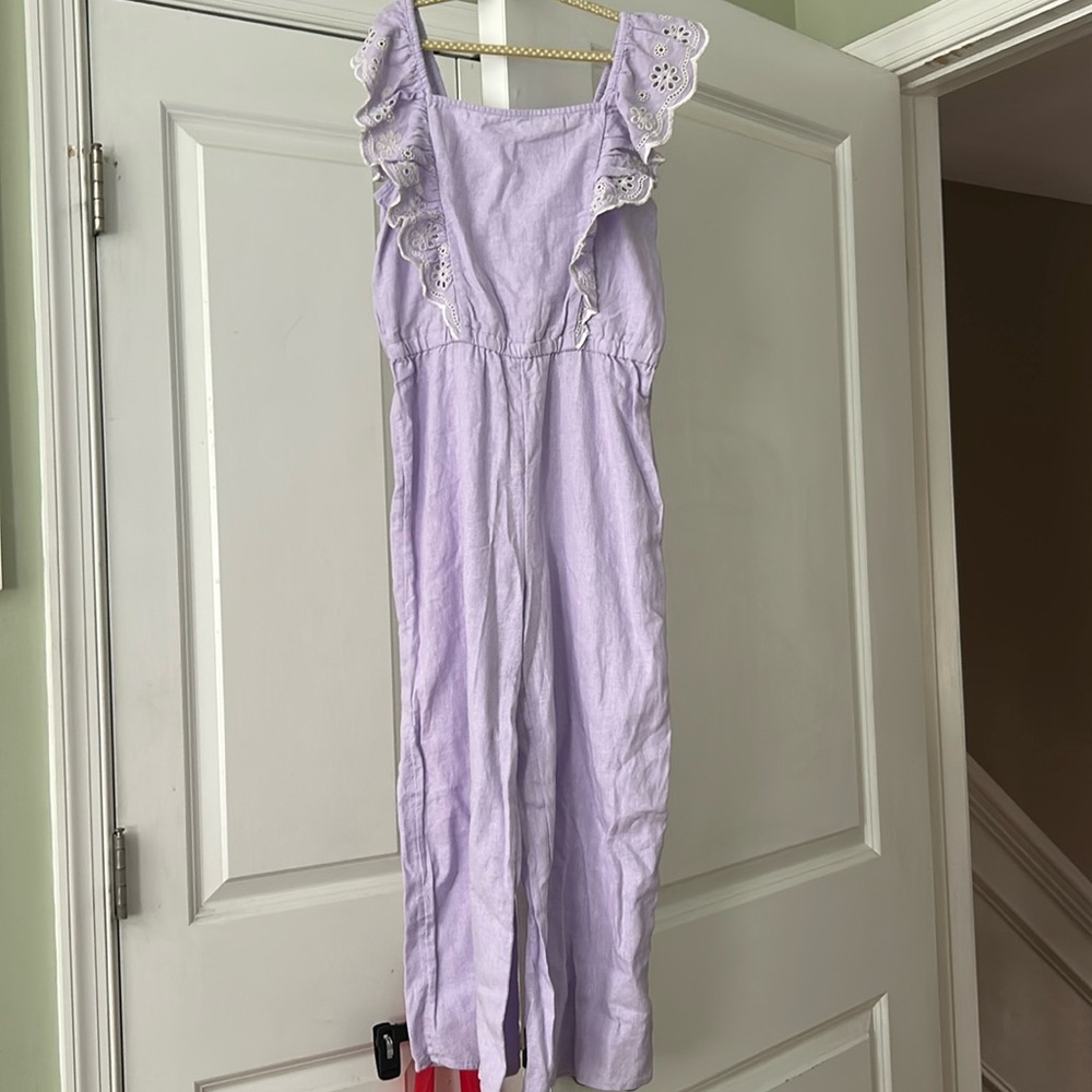 Old Navy Lilac Eyelet Ruffle Jumpsuit